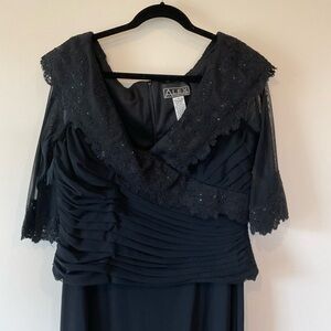 Chiffon and Lace Full-length Gown